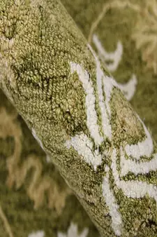 Olive Green  Wool Romania 8X10 Feet  Hand-Tufted by Saraswati Global