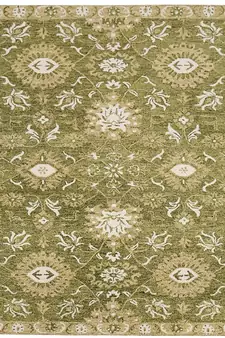Olive Green  Wool Romania 8X10 Feet  Hand-Tufted by Saraswati Global