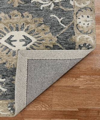 Gray Wool Romania 5x8 Feet  Hand-Tufted by Saraswati Global 2
