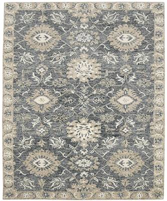 Gray Wool Romania 5x8 Feet  Hand-Tufted by Saraswati Global 7