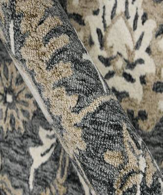 Gray Wool Romania 8X10 Feet  Hand-Tufted by Saraswati Global 3