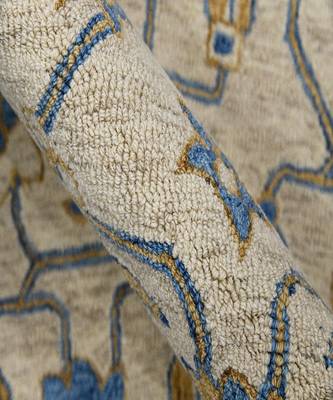 Royal Blue Wool Romania 5x8 Feet  Hand-Tufted by Saraswati Global 3