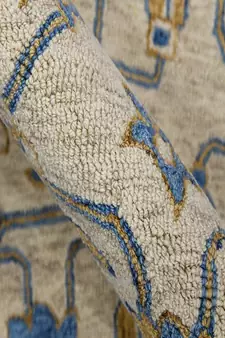 Royal Blue Wool Romania 5x8 Feet  Hand-Tufted by Saraswati Global