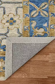 Royal Blue Wool Romania 8X10 Feet  Hand-Tufted by Saraswati Global