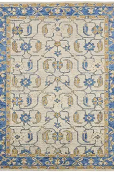 Royal Blue Wool Romania 8X10 Feet  Hand-Tufted by Saraswati Global