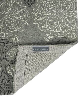 Ice Blue Wool & Viscose Serendipity 4x6 Feet  Hand-Tufted by Saraswati Global 1