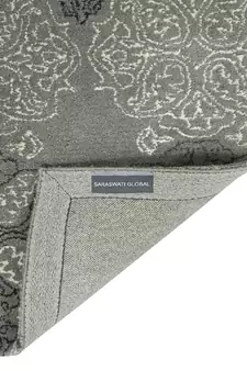 Ice Blue Wool & Viscose Serendipity 4x6 Feet  Hand-Tufted by Saraswati Global