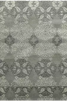Ice Blue Wool & Viscose Serendipity 4x6 Feet  Hand-Tufted by Saraswati Global