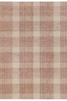 Rose Gold Wool Tartan 3.6X5.6 Feet  Hand-Tufted by Saraswati Global