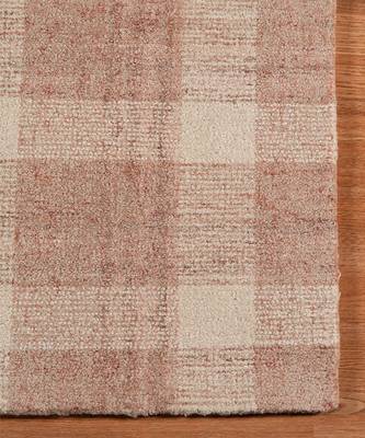 Rose Gold Wool Tartan 3.6X5.6 Feet  Hand-Tufted by Saraswati Global 7