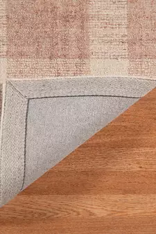Rose Gold Wool Tartan 5X7.6 Feet  Hand-Tufted by Saraswati Global