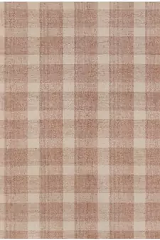 Rose Gold Wool Tartan 5X7.6 Feet  Hand-Tufted by Saraswati Global