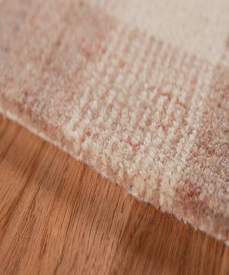 Rose Gold Wool Tartan 8X10 Feet  Hand-Tufted by Saraswati Global 2