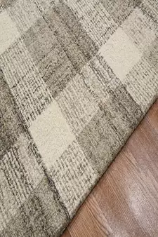 Sand Wool Tartan 3.6X5.6 Feet  Hand-Tufted by Saraswati Global