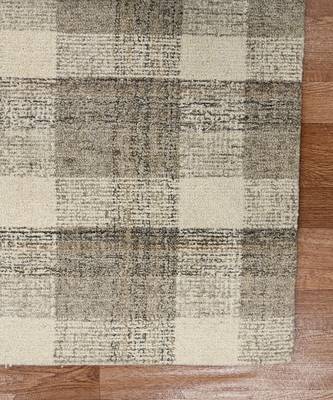 Sand Wool Tartan 3.6X5.6 Feet  Hand-Tufted by Saraswati Global 4