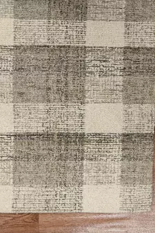 Sand Wool Tartan 3.6X5.6 Feet  Hand-Tufted by Saraswati Global