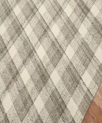 Sand Wool Tartan 3.6X5.6 Feet  Hand-Tufted by Saraswati Global 6