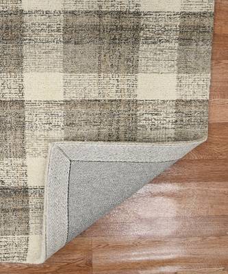 Sand Wool Tartan 3.6X5.6 Feet  Hand-Tufted by Saraswati Global 7