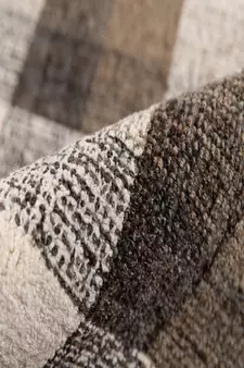 Khaki Wool Tartan 8X10 Feet  Hand-Tufted by Saraswati Global