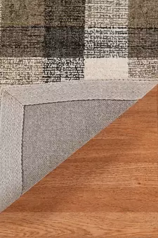 Khaki Wool Tartan 8X10 Feet  Hand-Tufted by Saraswati Global