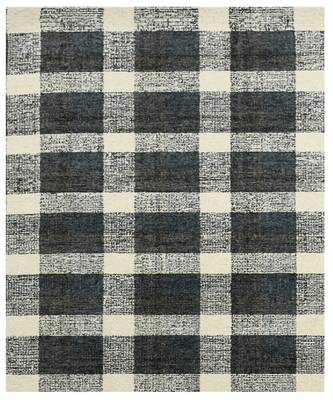 Charcoal Wool Tartan 3.6X5.6 Feet  Hand-Tufted by Saraswati Global 2