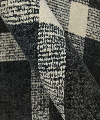 Charcoal Wool Tartan 3.6X5.6 Feet  Hand-Tufted by Saraswati Global 5