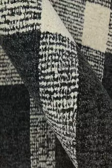Charcoal Wool Tartan 3.6X5.6 Feet  Hand-Tufted by Saraswati Global