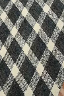Charcoal Wool Tartan 8X10 Feet  Hand-Tufted by Saraswati Global