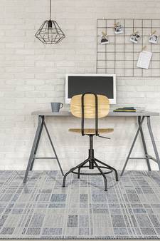 Pewter Wool Vector 5x8 Feet  Hand-Tufted by Saraswati Global