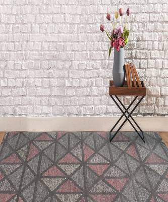 Peach Wool Vector 4x6 Feet  Hand-Tufted by Saraswati Global 1