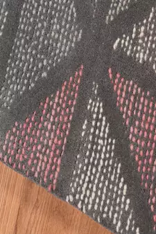Peach Wool Vector 4x6 Feet  Hand-Tufted by Saraswati Global