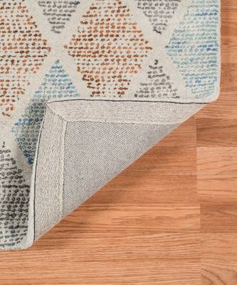 Aqua Wool Vector 7.6x9.6 Feet  Hand-Tufted by Saraswati Global 2