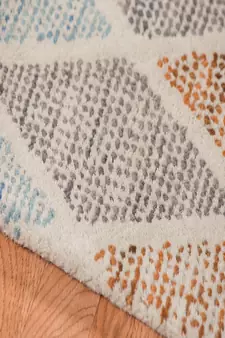 Aqua Wool Vector 7.6x9.6 Feet  Hand-Tufted by Saraswati Global