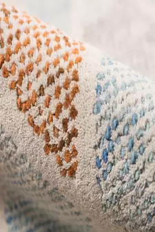 Aqua Wool Vector 7.6x9.6 Feet  Hand-Tufted by Saraswati Global