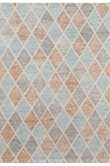 Aqua Wool Vector 7.6x9.6 Feet  Hand-Tufted by Saraswati Global