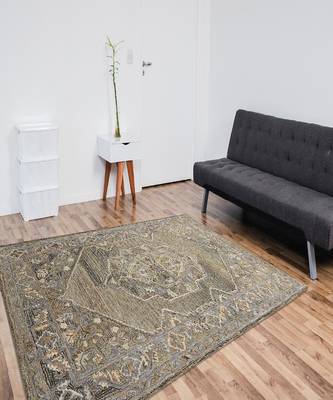 Camel Woolviscose Vestige 3.6X5.6 Feet  Hand-Tufted by Saraswati Global 1