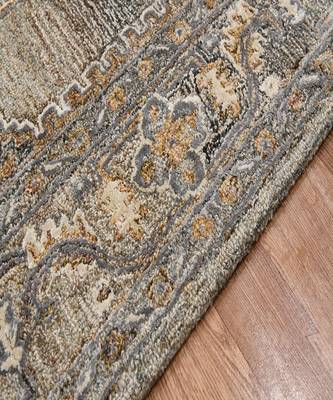 Camel Woolviscose Vestige 5X7.6 Feet  Hand-Tufted by Saraswati Global 4