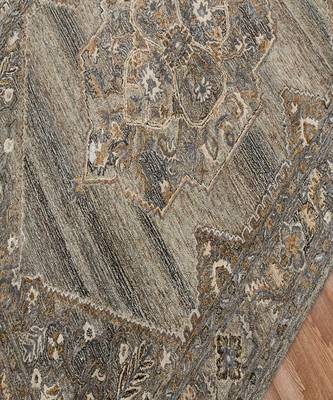 Camel Woolviscose Vestige 5X7.6 Feet  Hand-Tufted by Saraswati Global 6