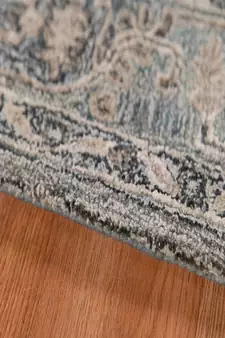 Steel Blue Woolviscose Vestige 8X10 Feet  Hand-Tufted by Saraswati Global