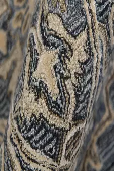 Denim-Gray Woolviscose Vestige 3.6X5.6 Feet  Hand-Tufted by Saraswati Global