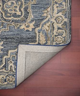 Denim-Gray Woolviscose Vestige 3.6X5.6 Feet  Hand-Tufted by Saraswati Global 3