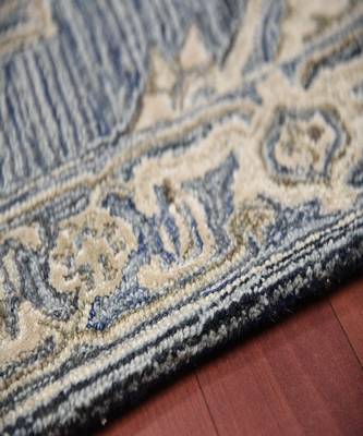 Denim-Gray Woolviscose Vestige 3.6X5.6 Feet  Hand-Tufted by Saraswati Global 5