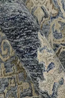 Denim-Gray Woolviscose Vestige 5X7.6 Feet  Hand-Tufted by Saraswati Global