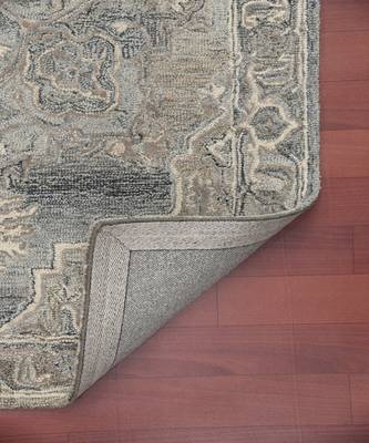Gray Woolviscose Vestige 3.6X5.6 Feet  Hand-Tufted by Saraswati Global 3