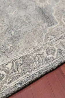 Gray Woolviscose Vestige 3.6X5.6 Feet  Hand-Tufted by Saraswati Global