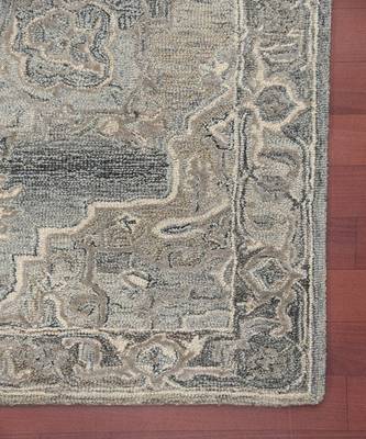 Gray Woolviscose Vestige 3.6X5.6 Feet  Hand-Tufted by Saraswati Global 7