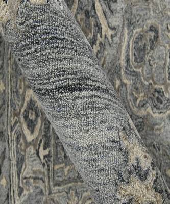 Gray Woolviscose Vestige 5X7.6 Feet  Hand-Tufted by Saraswati Global 2