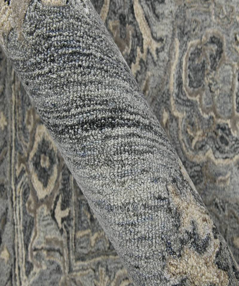 Gray Woolviscose Vestige 8X10 Feet  Hand-Tufted by Saraswati Global