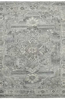 Gray Woolviscose Vestige 8X10 Feet  Hand-Tufted by Saraswati Global