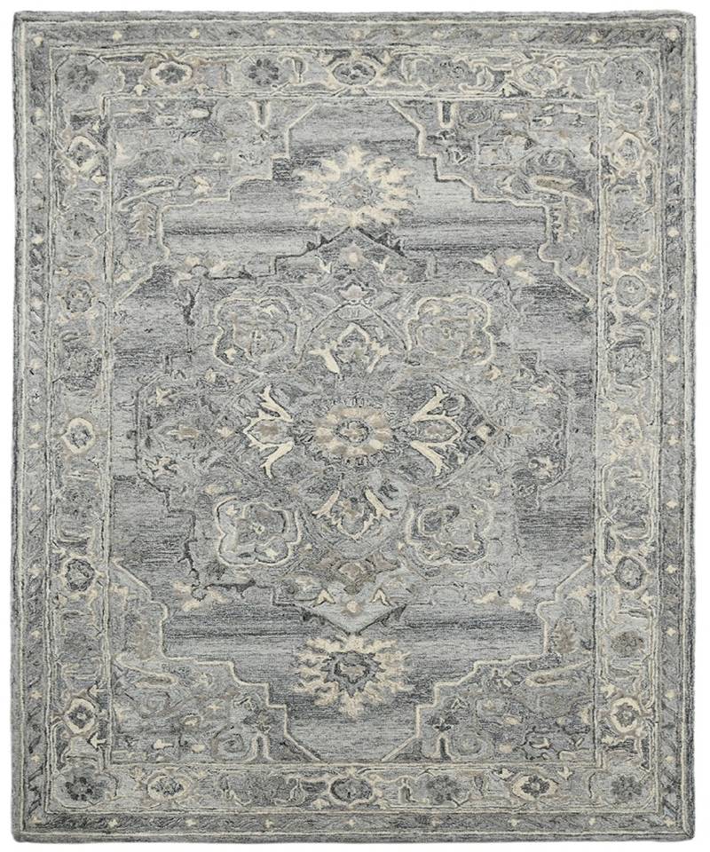 Gray Woolviscose Vestige 8X10 Feet  Hand-Tufted by Saraswati Global